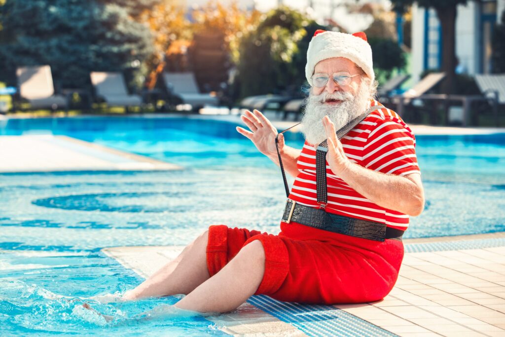 Decorate a Pool for a Christmas Party