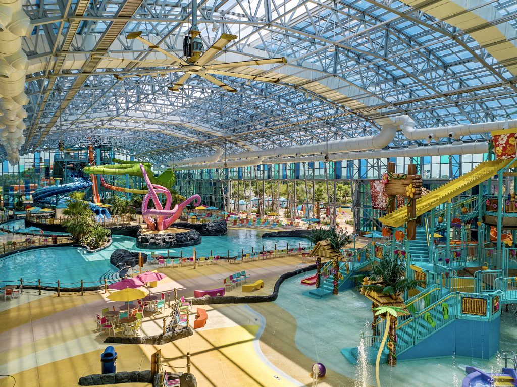 Image of the newly finished Tropic Falls Indoor Waterpark