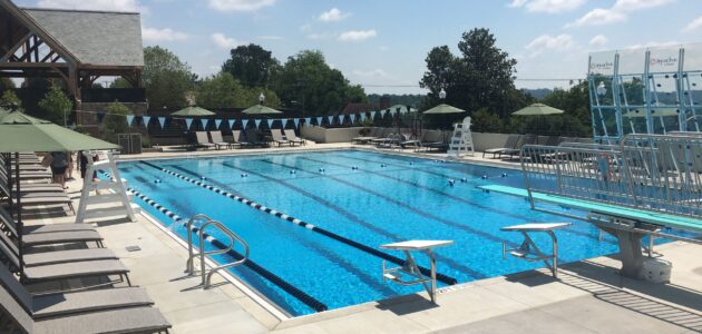 Sports Commercial Pool with diving boards and swimming lanes